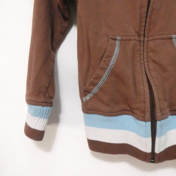 NIKE | size 6 | Brown Zip-Up Hoodie | Embroidered NIKE Logo - Picture 8 of 15